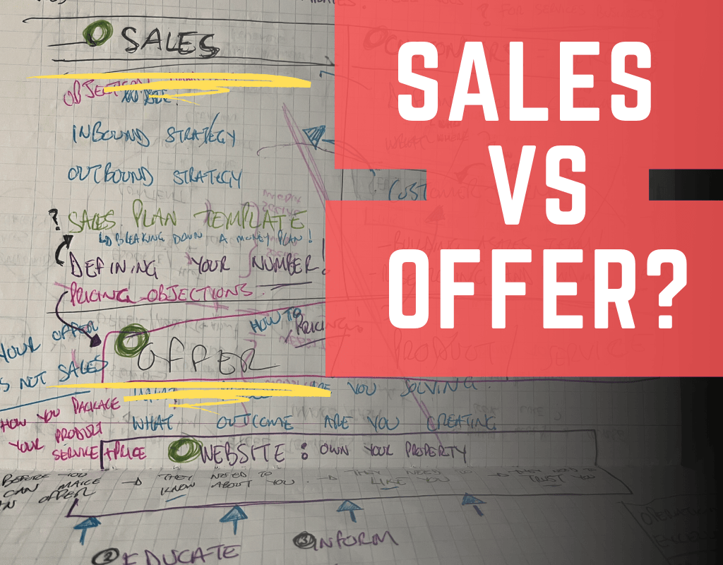 The difference between sales and an offer
